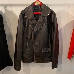 Faux Leather Motorcycle Jacket